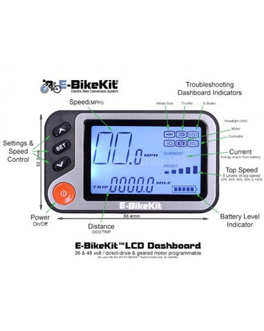 2013-2016 Model E-BikeKit and E-TrikeKit LCD