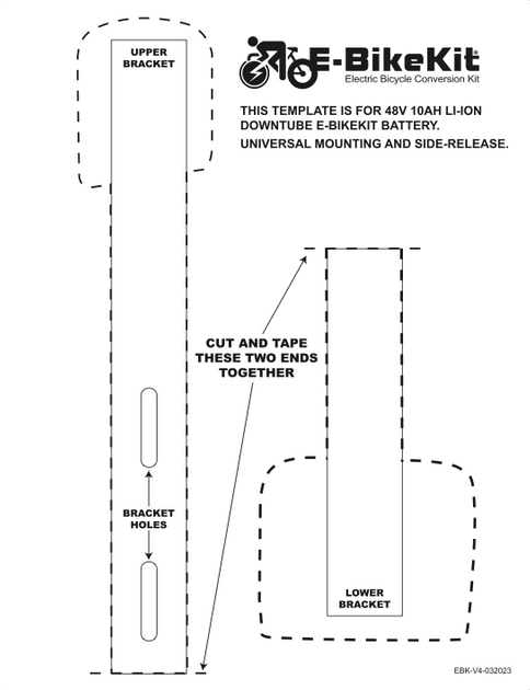 48v 10Ah Water Bottle Battery Bracket Template